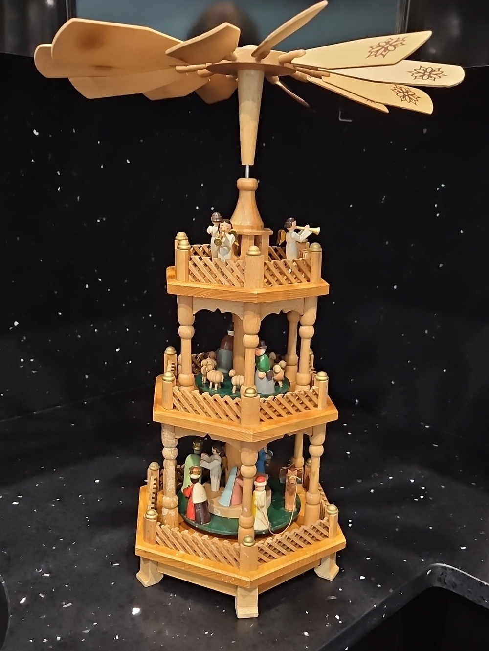 3-Tier Wooden Christmas Pyramid